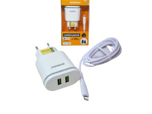 Carregador para celular iphone c/1 metro de cabo - alfacell