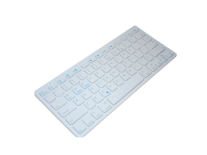 Teclado para computador, notebook e tablet sem fio branco