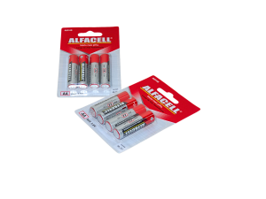 Cartela c/4 pilhas aa - alfacell