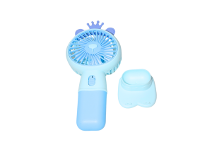 Mini ventilador portátil com suporte para celular azul