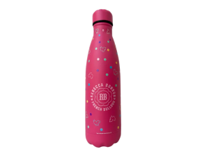 Garrafa térmica 500ml com bolinhas - rosa -  rebeca bonbon