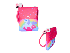 Bolsinha de ombro para meninas - unicórnio - princesa pink