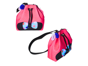 Bolsa saco pink com preto para meninas - princesa pink