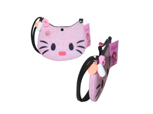 Bolsinha de ombro para meninas rosa pastel gatinho - princesa pink