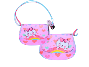 Bolsa de ombro colorida - meow - princesa pink