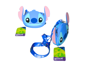 Bolsinha em silicone lateral para meninas - stitch
