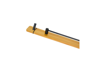 Suporte para toalhas preto e em madeira - clink
