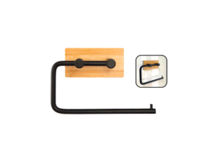 Suporte moderno em madeira para papel higiênico ck7126  - clink