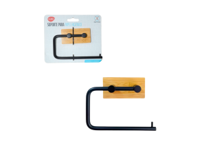 Suporte moderno em madeira para papel higiênico ck7126  - clink