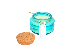 Vela aromática tons cítricos com vaso