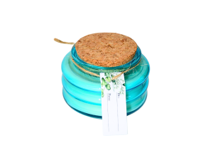 Vela aromática tons cítricos com vaso