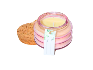 Vela aromática tons cítricos com vaso