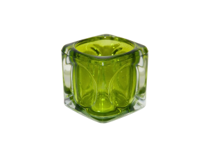 Mini vaso de vidro e porta vela  - jade - dantas