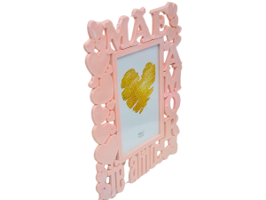 Porta retrato rosa pastel mães abstrato (10x15) - wellmix