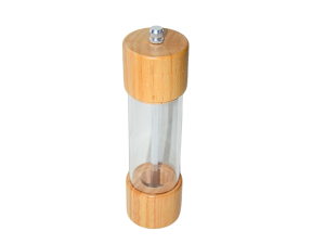 Moedor de pimenta em vidro dsign de bambu - unihome