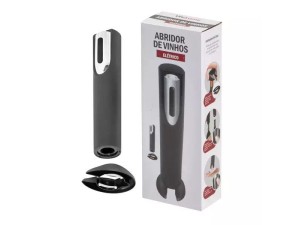 Abridor de vinhos moderno -  preto e cromado eletrico - unyhome