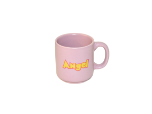 Mini canequinha para café rosa angel - stitch - zona criativa