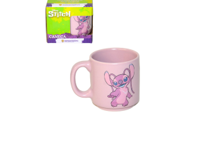 Mini canequinha para café rosa angel - stitch - zona criativa
