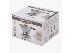 Coador de cafe em aço inox reutilizavel e ecológico (filtro n°100) - unygift