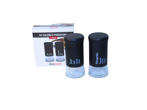 Kit saleiro e pimenteiro de mesa - black - unyhome