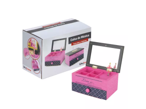 Caixinha de música com bailarina com porta jóias - unygift