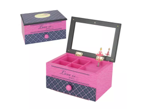 Caixinha de música com bailarina com porta jóias - unygift