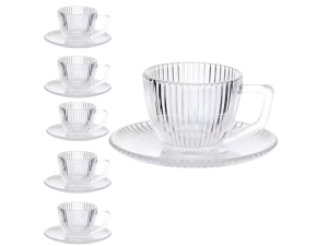 Jogo de xícaras para cafe c/6 pcs (90 ml) - graffiato - hauscraft - jgxc-0084/tr