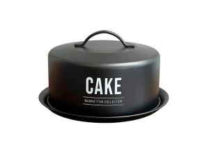 Porta bolo, pâes e doces minimalista  -  preto - (28,5cm)