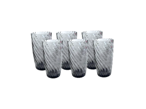 Jogo de copos vidro 400 ml c/6 - elysée pretos - hauscraft - cplg058-cz