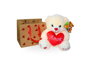 Ursinho de pelúcia para presente na caixinha |-Fg9042 Fizzy