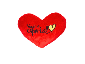 Mini almofada de coração você é especial vermelha | dia dos namorados