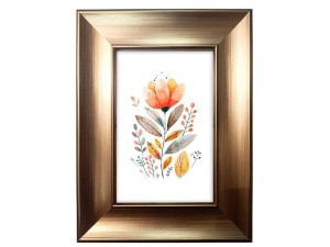 Porta retrato 10x15 cm gold em madeira - rio master