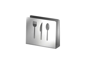 Porta guardanapo de mesa em inox com detalhes - clink