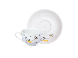 Jogo de 6 xicaras para chá e café 160ml - linha bee - hauskraft