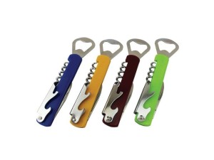 Abridor de garrafas multiuso em plástico e inox colorido sortido - ck4713 - clink