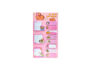 Cartela com 11 tiras de papel autoadesivas e bloquinho de notas -  capivara -  apysd0241 - apeximp