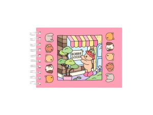 Bobbie goods livrinho para colorir rosa15cm - megagift -  mg-9629