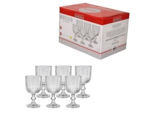 Jogo de taças para agua/vinho com 6 peças - graffiato -  tcvn017/tr - hauskraft