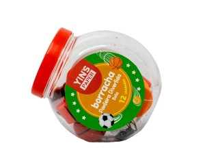 Borracha divertida de esportes – pote com 12 unidades sortidas - yp8204 - yin's