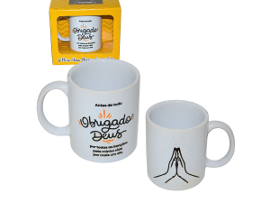 Caneca de porcelana 325ml religiosa
