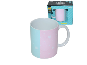 Caneca de porcelana  minimalista em duas cores