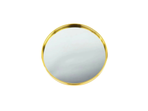 Bandeja decorativa redonda espelhada dourada - interponte - hd68520