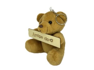 Chaveiro de Pelúcia Urso F9900920 | Delicado, Fofo e Perfeito para Presentear


