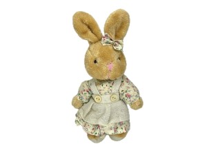 Chaveiro Coelho de Pelucia com ROUPA 15x5x2cm – F6600059 F. Emy Decorações 