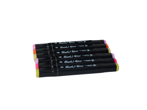 Kit c/6 canetas coloridas para decoração escolar -  ap22103-6