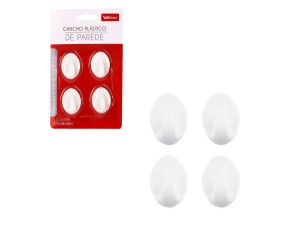 Conjunto de 4 Ganchos Multifuncionais para Casa - Wellmix - 5418