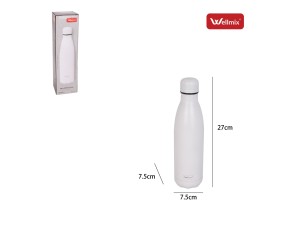 Garrafa em inox clássica com tampa vedável 500ML - BRANCA -   WX11442 - WELLMIX