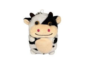 Chaveiro Vaca de Pelúcia 10x7x5cm – F6600069 F. Emy Decorações 