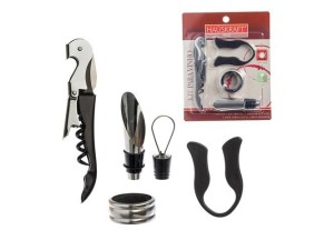 Kit para vinho completo com 4 peças – vin-007 -  hauskraft 