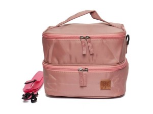 Necessaire Térmica Qualis com dois compartimentos e alça- Rose -  LT031 - QUALIS